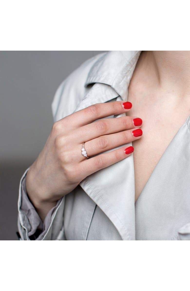 Julianna B. Opal & Diamond 3-Stone Ring, Alternate, color, Opal