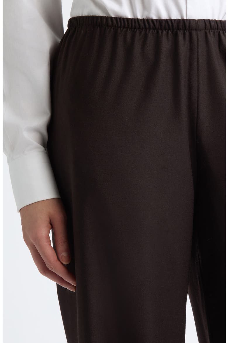 Fine Wool & Silk Wide Leg Pants, Alternate, color, 8810 DARK BROWN