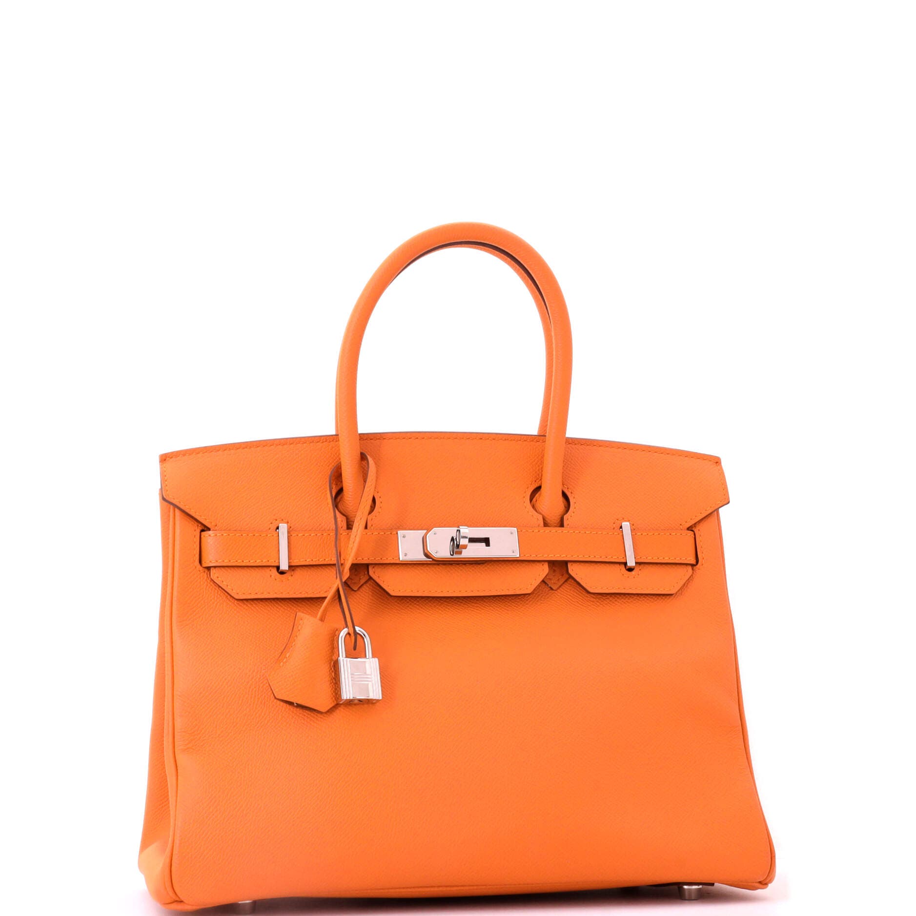 Pre-Owned Hermes Birkin Handbag Orange Epsom with Palladium Hardware 30, Alternate, color, Orange H