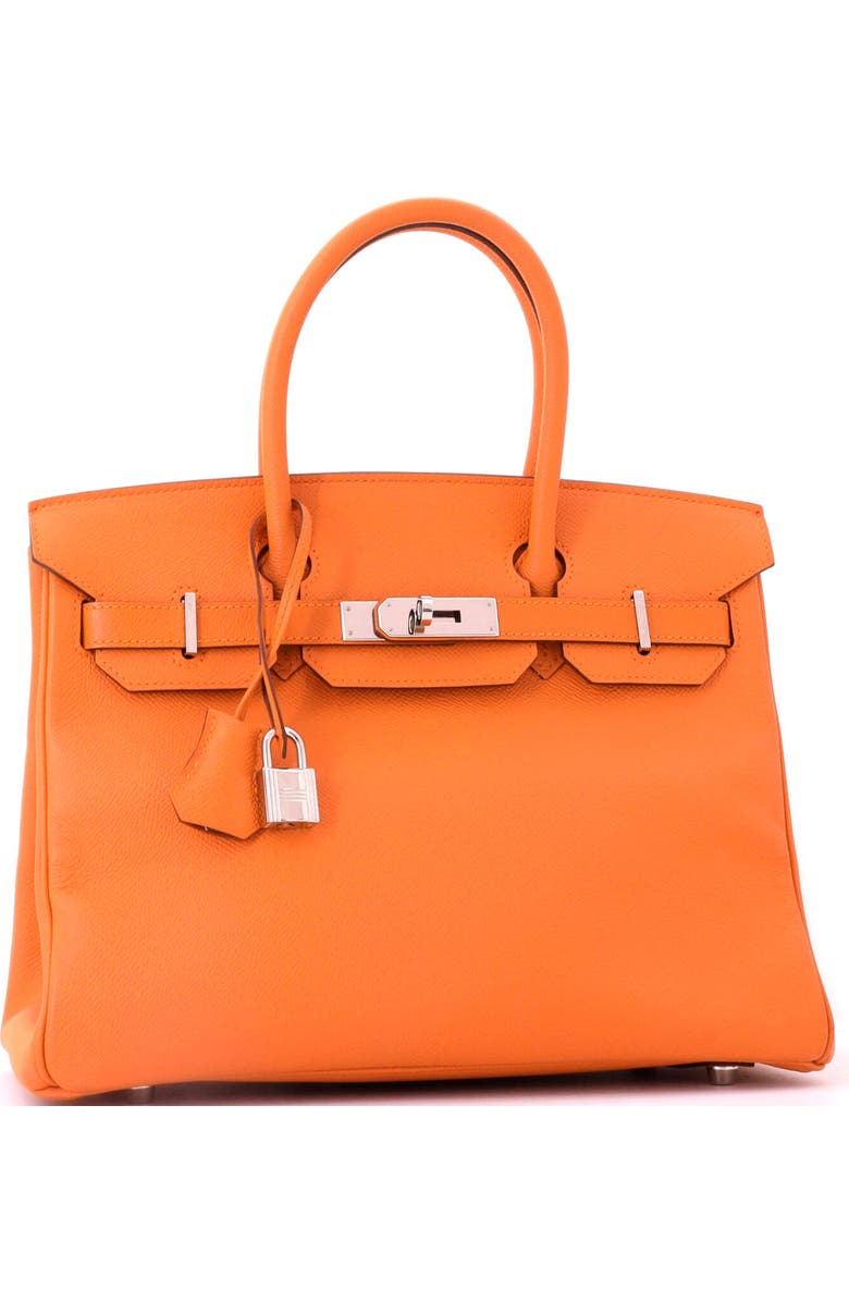 Pre-Owned Hermes Birkin Handbag Orange Epsom with Palladium Hardware 30, Alternate, color, Orange H