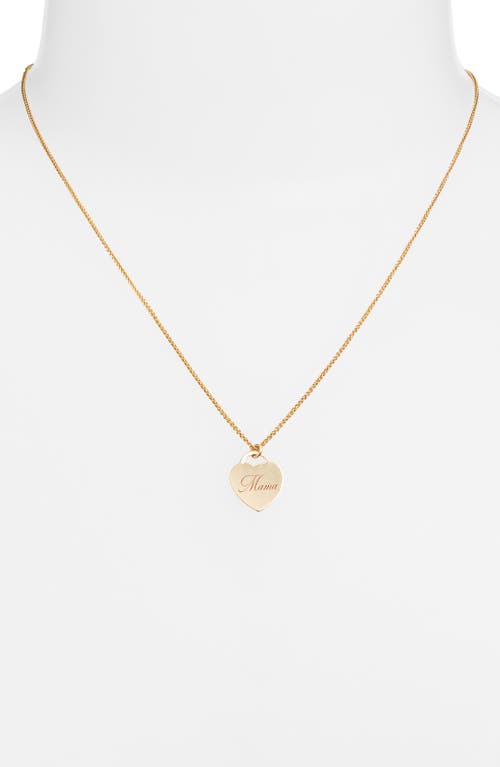 Set & Stones Alice Mama Heart Pendant Necklace In Gold