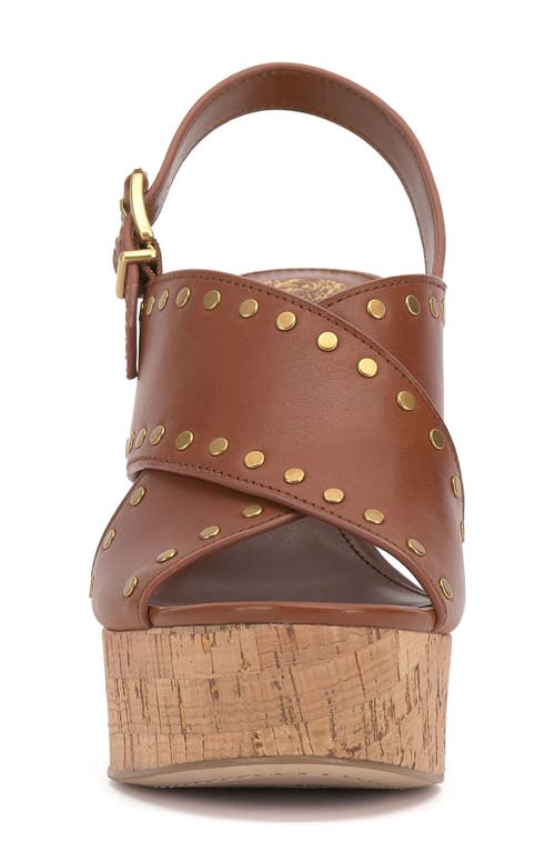 Vince Camuto Ellna Platform Wedge Sandal In Caramello