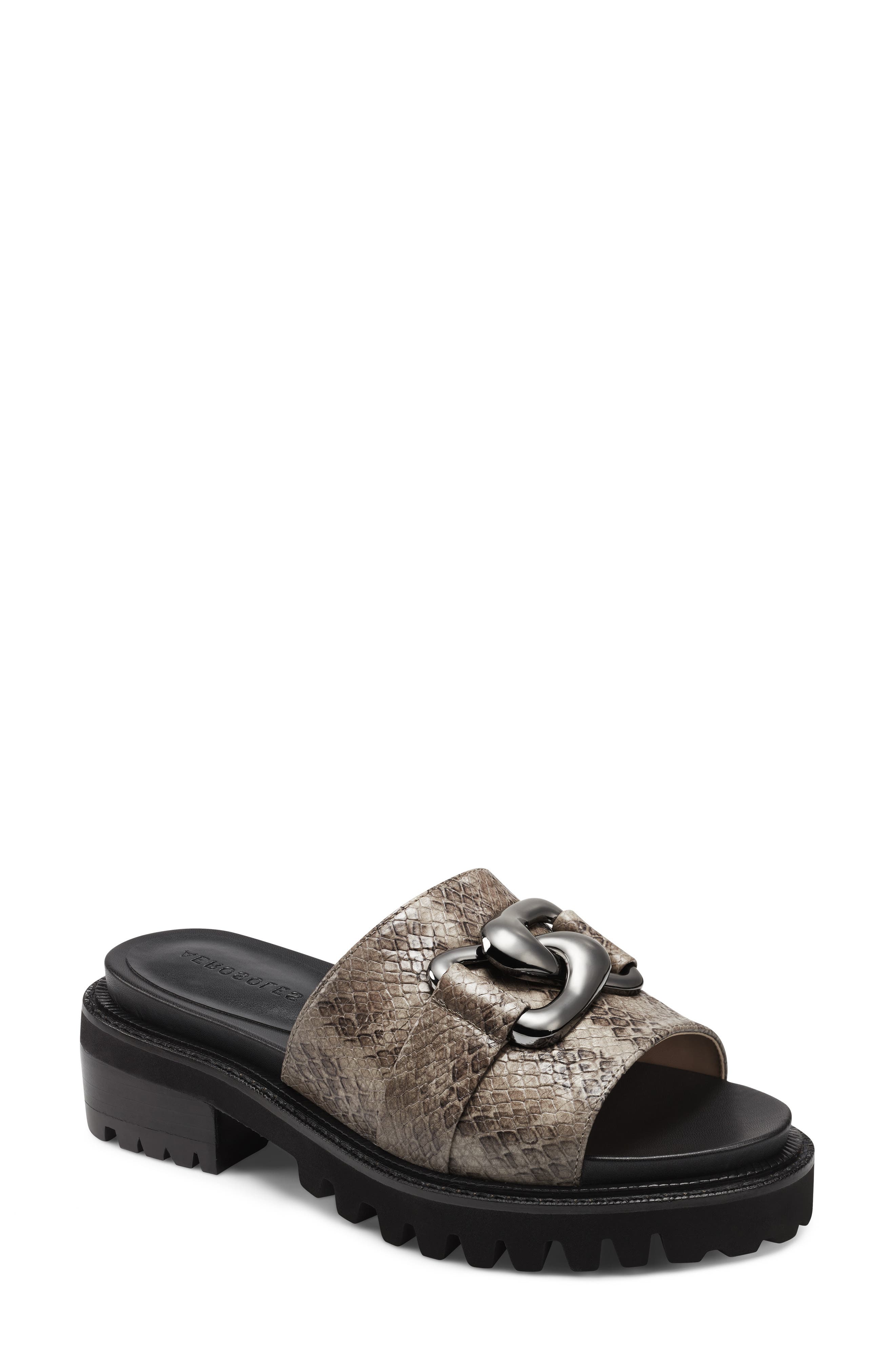 Lima Slide Sandal, Main, color, GREY SNAKE