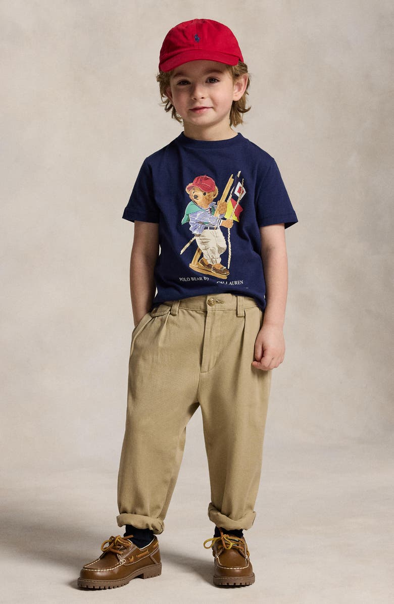 Polo Ralph Lauren Kids' Polo Bear Cotton Graphic T-Shirt, Alternate, color, Newport Navy