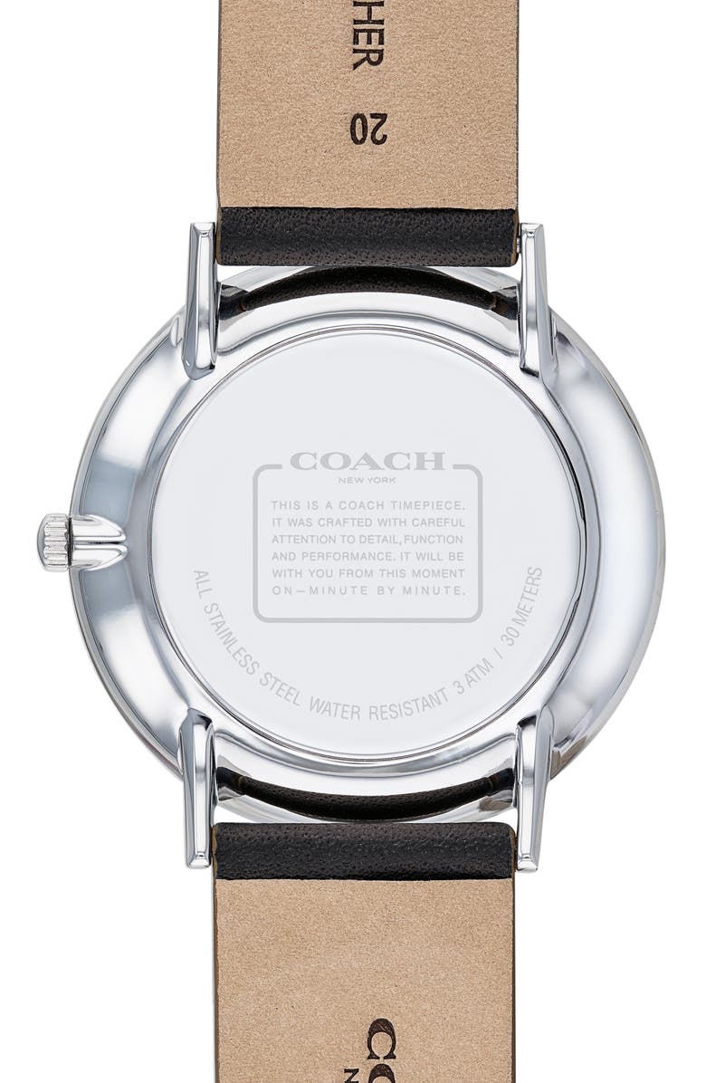 COACH Varick Multifunction Leather Strap Watch, 40mm, Alternate, color,