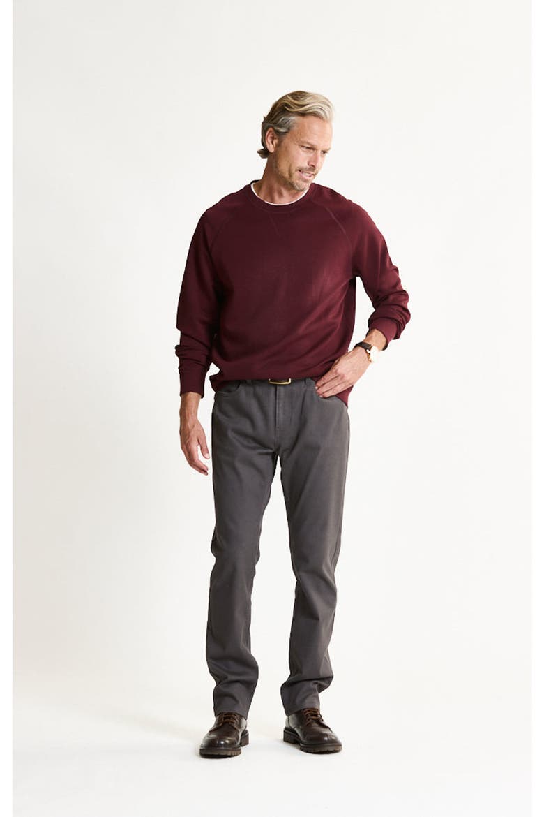 Micro Stripe Raglan Crewneck, Alternate, color, DARK RED