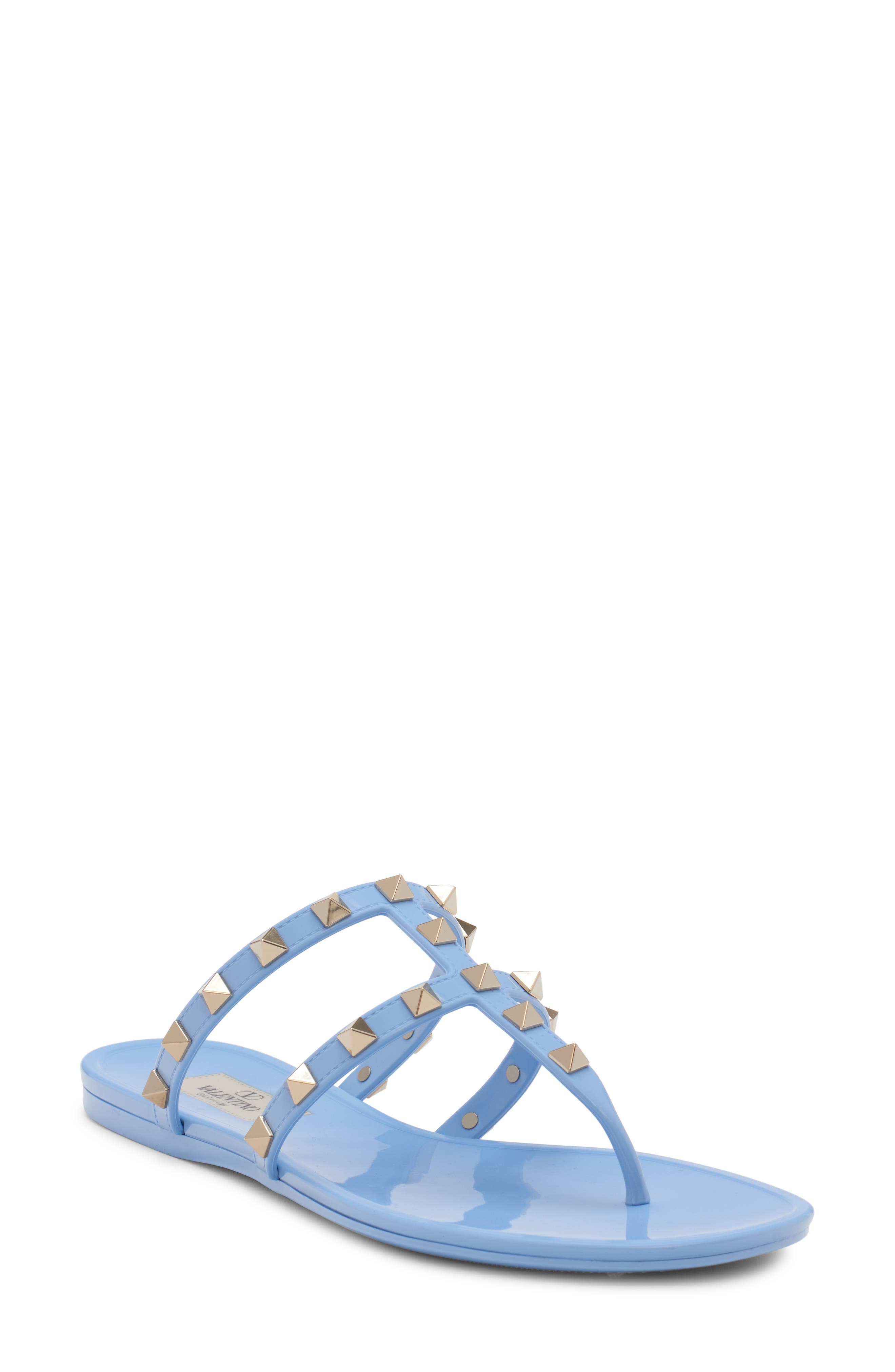 Rockstud Jelly Sandal, Main, color, POPELINE BLUE