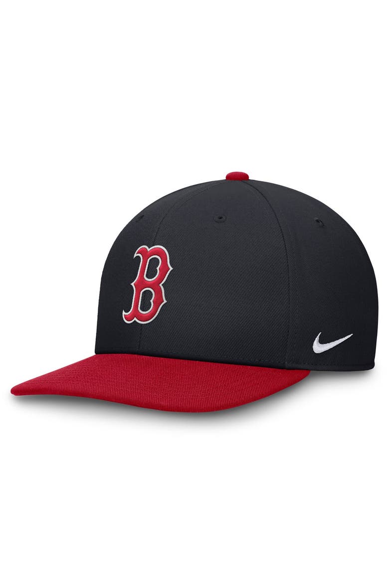 Men's Nike Navy/Red Boston Red Sox Pro Dri-FIT Snapback Hat, Main, color, Navy