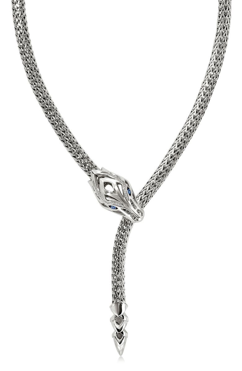 John Hardy Naga Y Necklace, Sterling Silver, 7.5mm, Alternate, color, Silver