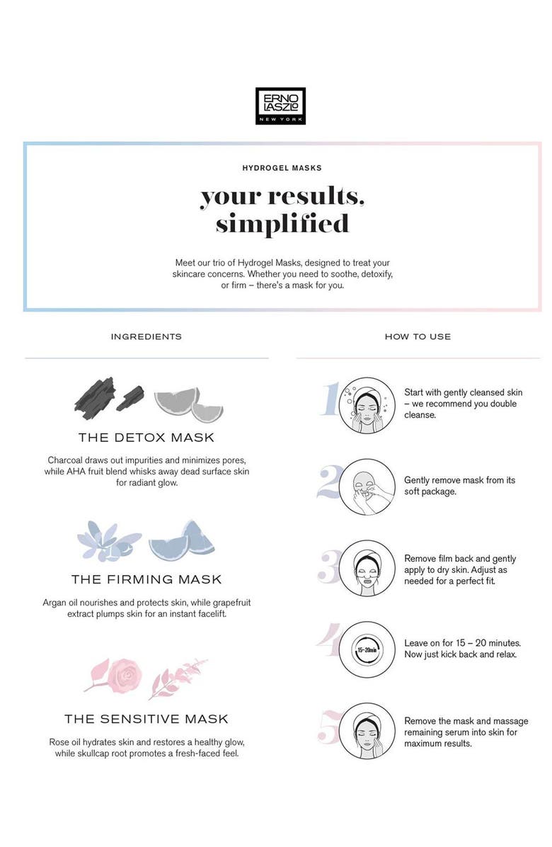 Erno Laszlo Exfoliate & Detox Hydrogel Mask, Alternate, color,