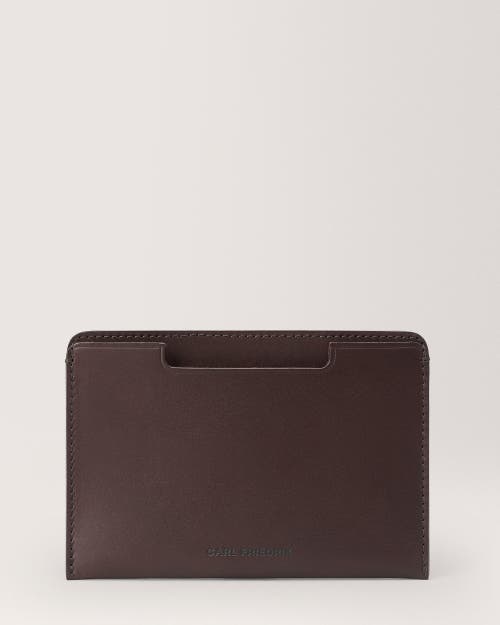 Carl Friedrik Easton Passport Holder In Chocolate