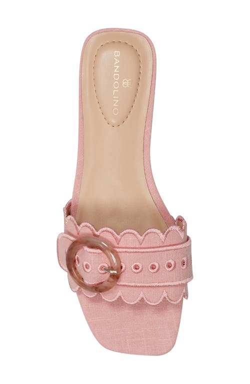 Bandolino Silla Scallop Slide Sandal In Light Pink