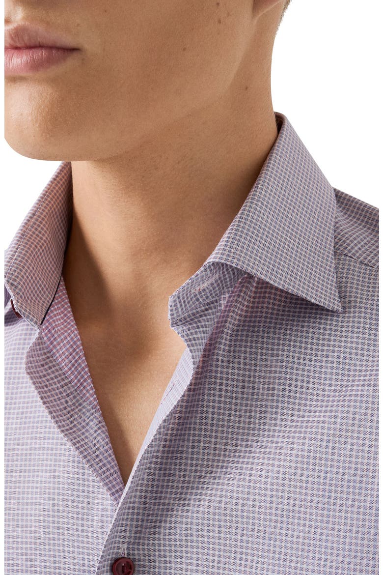 Contemporary Fit Check Twill Button-Up Shirt, Alternate, color, MEDIUM RED