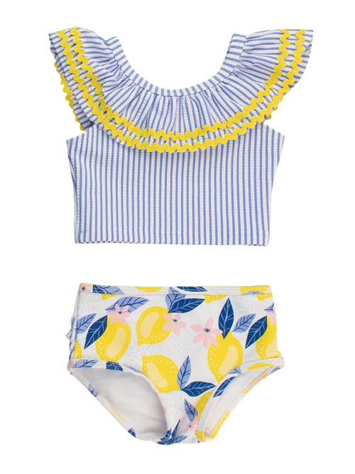 Rufflebutts Upf50 Ric Rac Ruffle Tankini In Blue