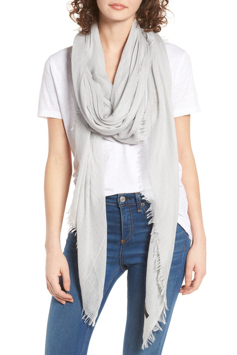'Buckley' Scarf, Main, color, GUNMETAL GREY