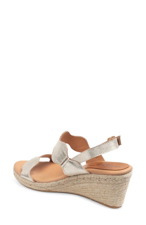 Patricia Green Palm Beach Wedge Sandal In Gold Leather