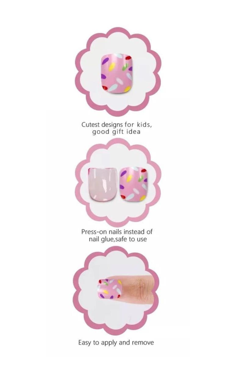 POLISH ME SILLY Kids' Sweet Treats Press-On Nails, Alternate, color, 