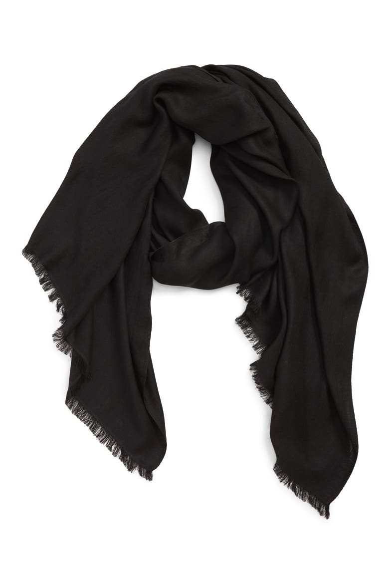 Upupa Silk Scarf, Alternate, color, BLACK