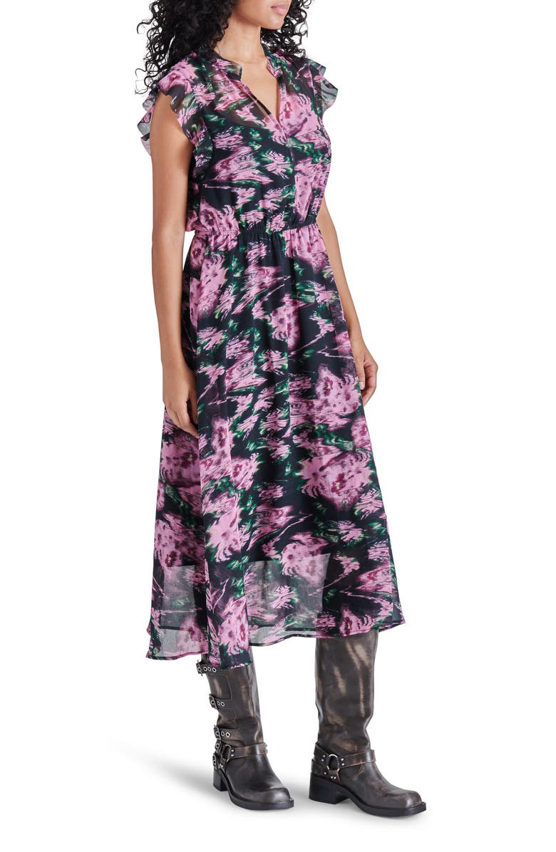 Steve Madden Allegra Chiffon Midi Dress, Alternate, color,