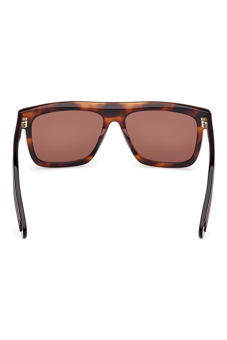 56mm Navigator Sunglasses, Alternate, color, DARK HAVANA/ BROWN