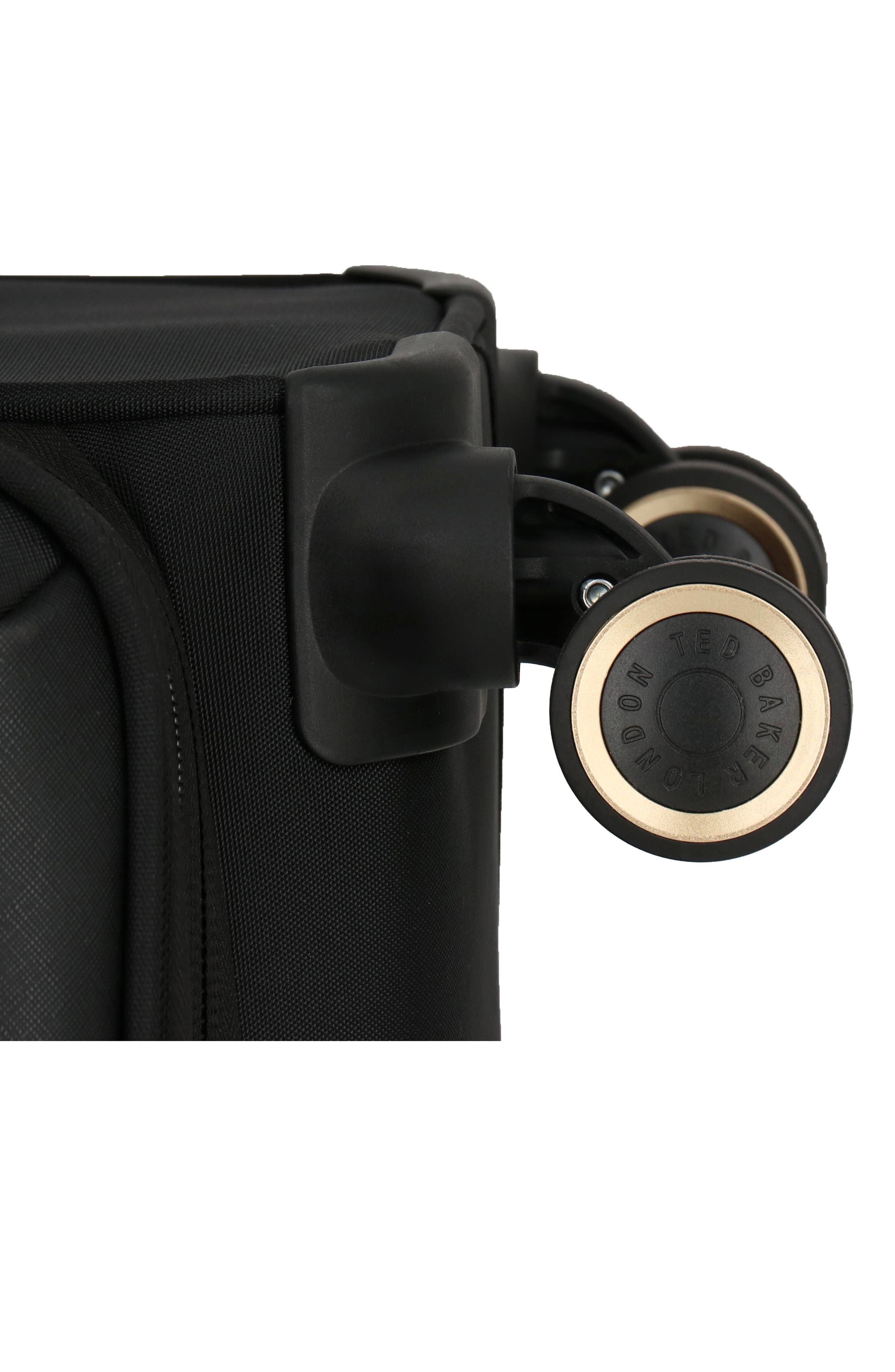 Ted Baker Chevron Quilt 3-Piece Luggage Set, Alternate, color, Black