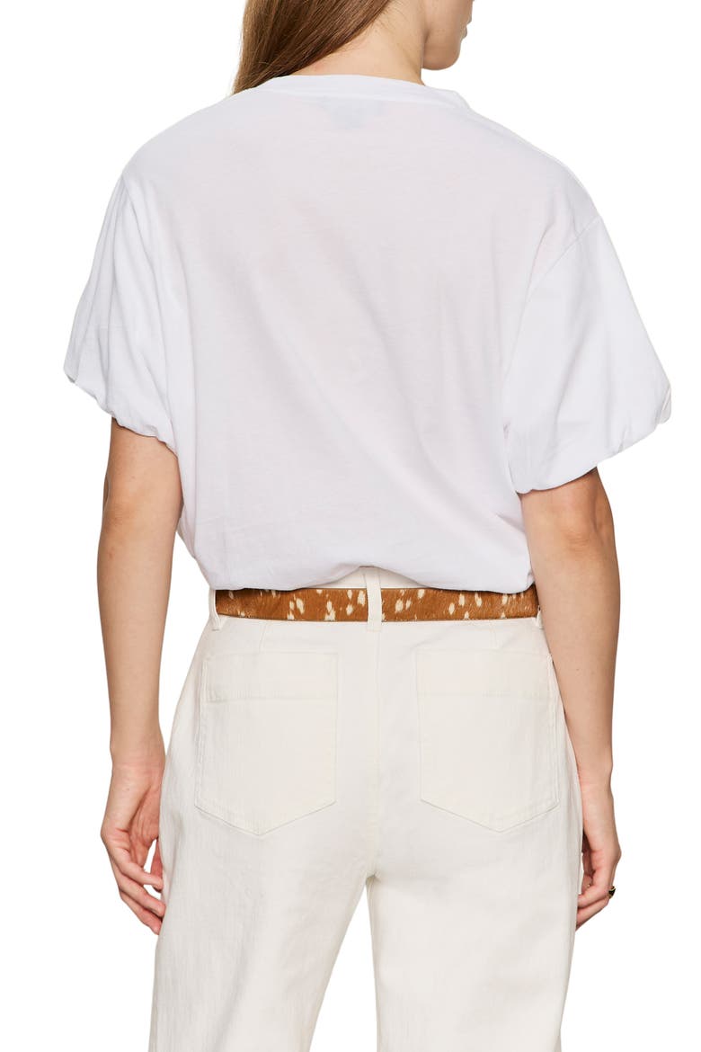 Pleated Bubble Top, Alternate, color, WHITE