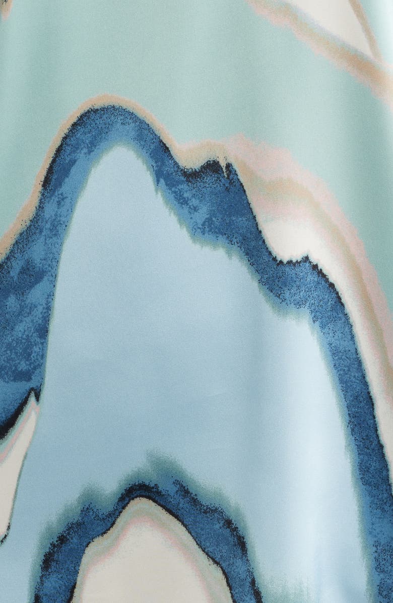 Anne Klein Abstract Print Keyhole Front Angel Sleeve Top, Alternate, color, 