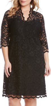Karen Kane Scalloped Stretch Lace Dress