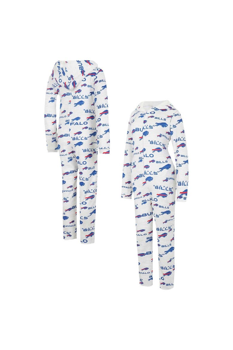 Women's Concepts Sport  Cream Buffalo Bills Docket Hoodie Full-Zip Union Suit, Main, color, Cream
