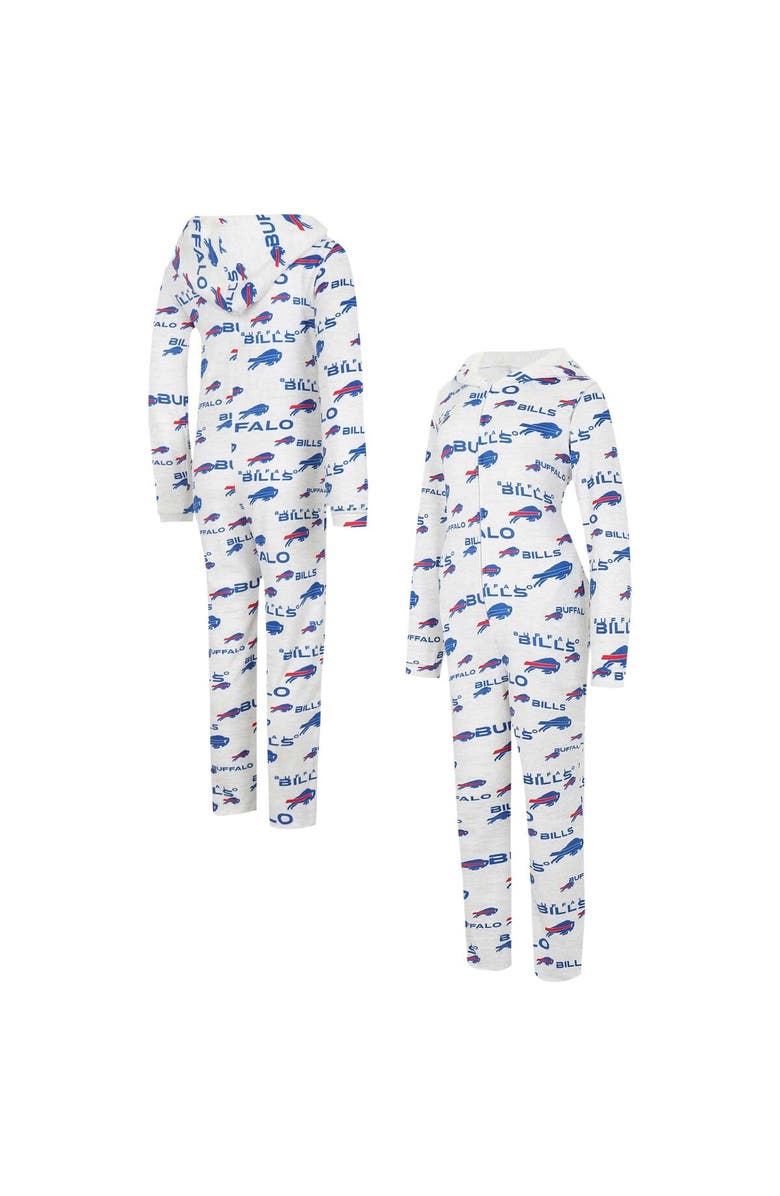 CONCEPTS SPORT Women's Concepts Sport Cream Buffalo Bills Docket Hoodie Full-Zip Union Suit, Main, color, Cream