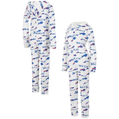 Women's Concepts Sport  Cream Buffalo Bills Docket Hoodie Full-Zip Union Suit