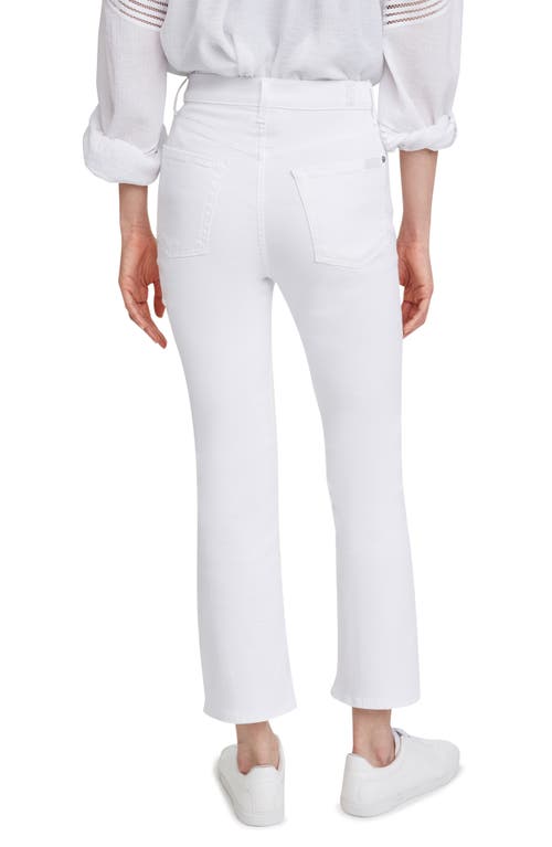 7 For All Mankind Slim Illusion High Rise Ankle Flare Jeans In Luxe White
