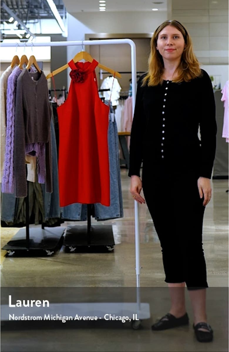 Yelena Rosette Detail Cocktail Minidress, sales video thumbnail