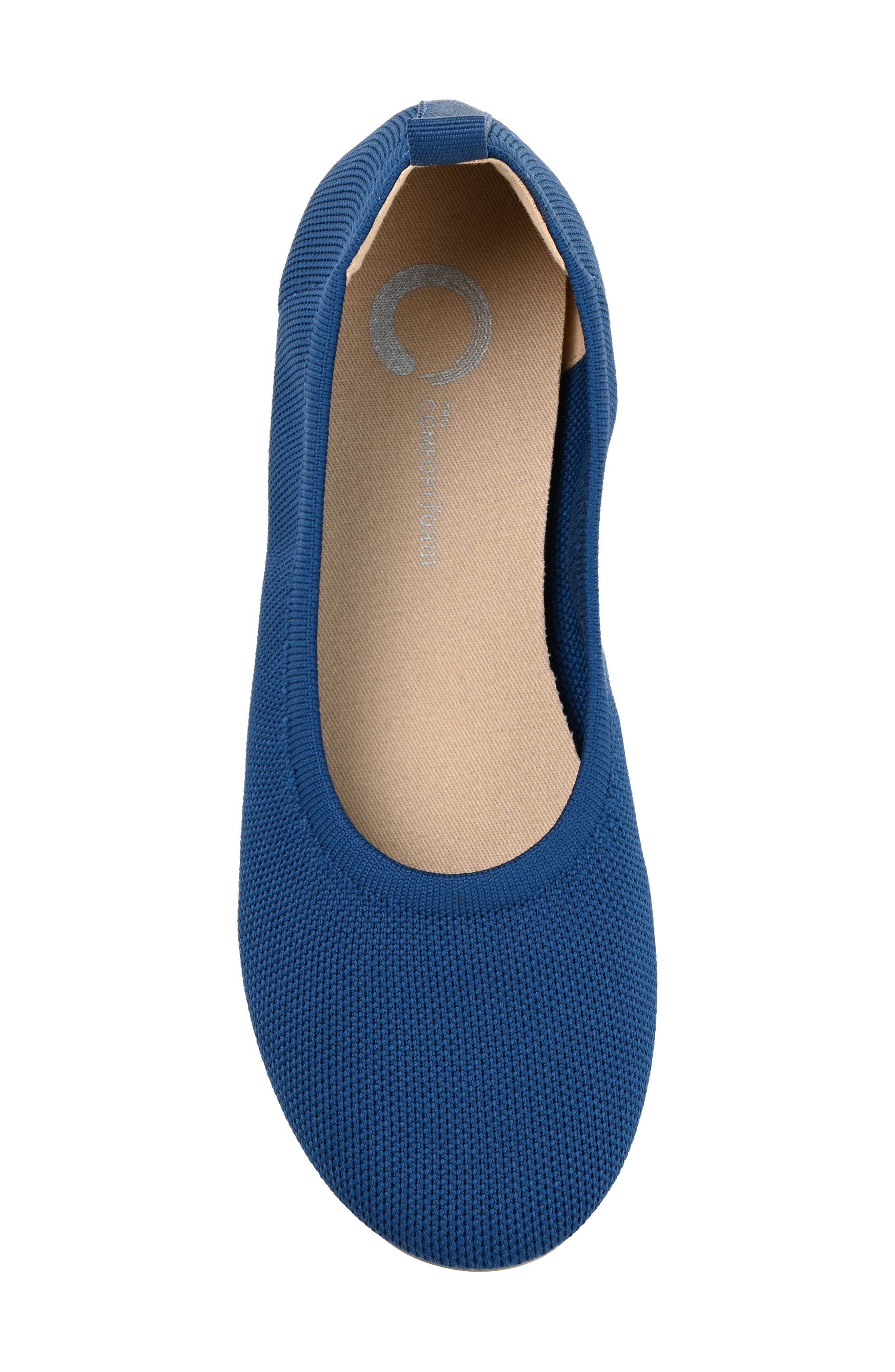 Journee Collection Jersie Knit Ballet Flat, Alternate, color, Navy