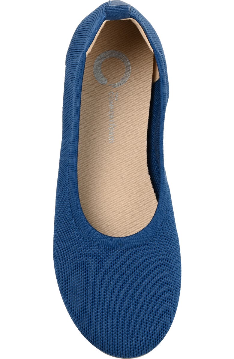 Journee Collection Jersie Knit Ballet Flat, Alternate, color, Navy