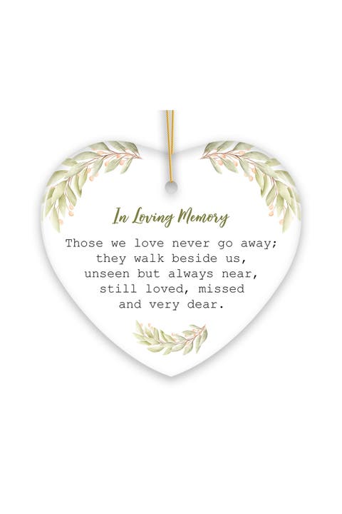 In Loving Memory Greenery Heart Ornament