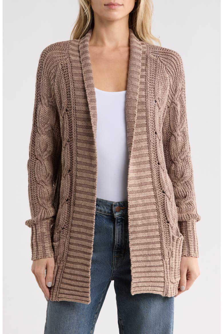 Jimmy Cable Cardigan, Main, color, SHIITAKE MINERAL WASH