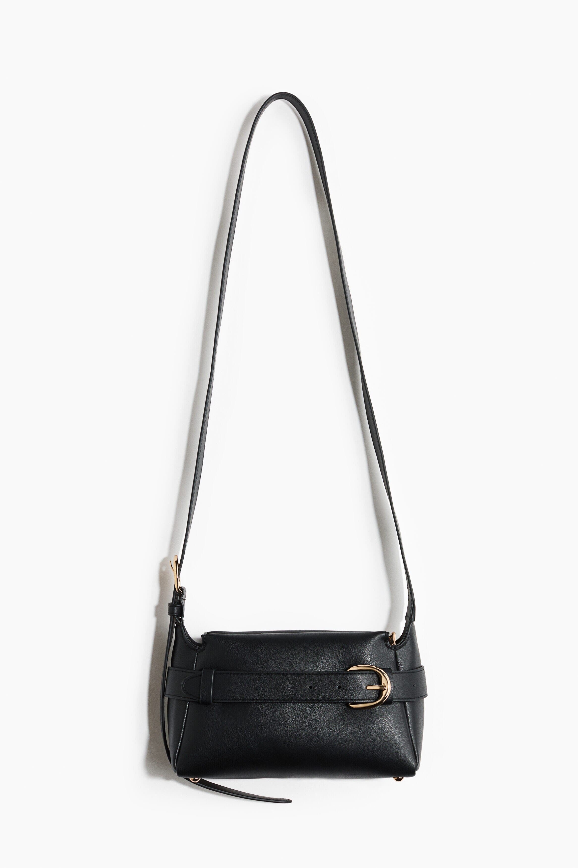 Strap-detail Crossbody Bag, Main, color, Black