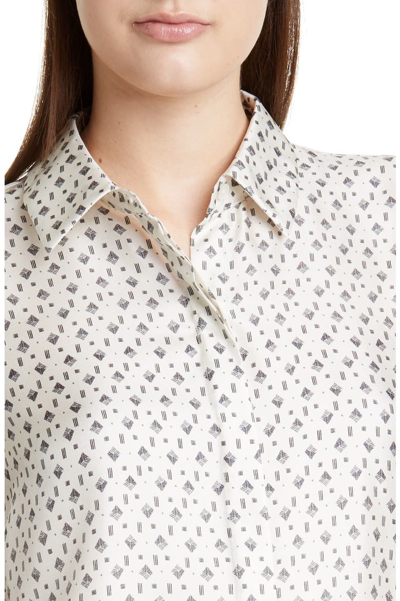 Scottie Geo Print Silk Blouse, Alternate, color, CLOUD MULTI