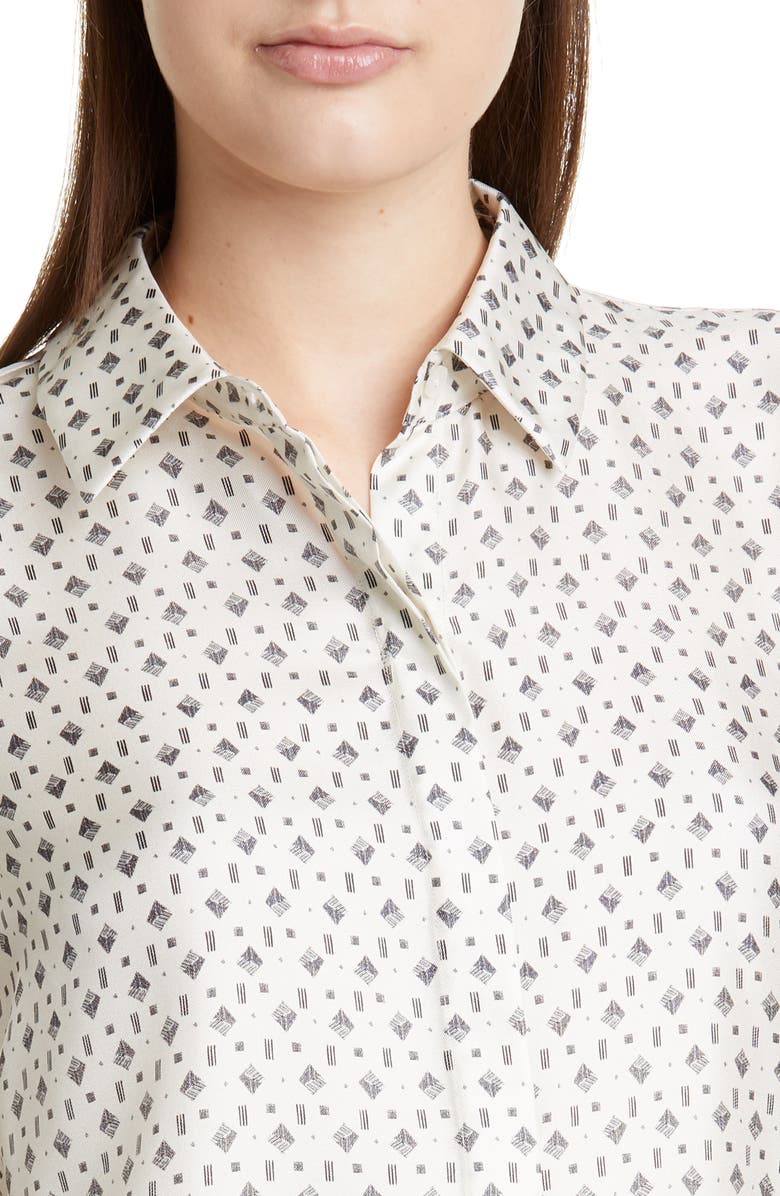 Lafayette 148 New York Scottie Geo Print Silk Blouse, Alternate, color,