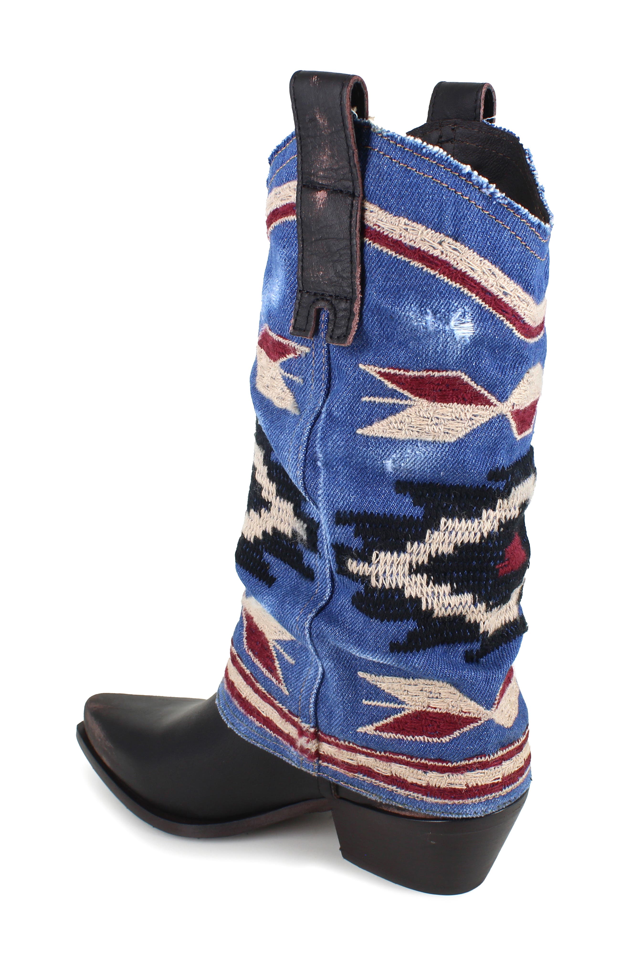 Amira Cowboy Boot, Alternate, color, BLUE DENIM