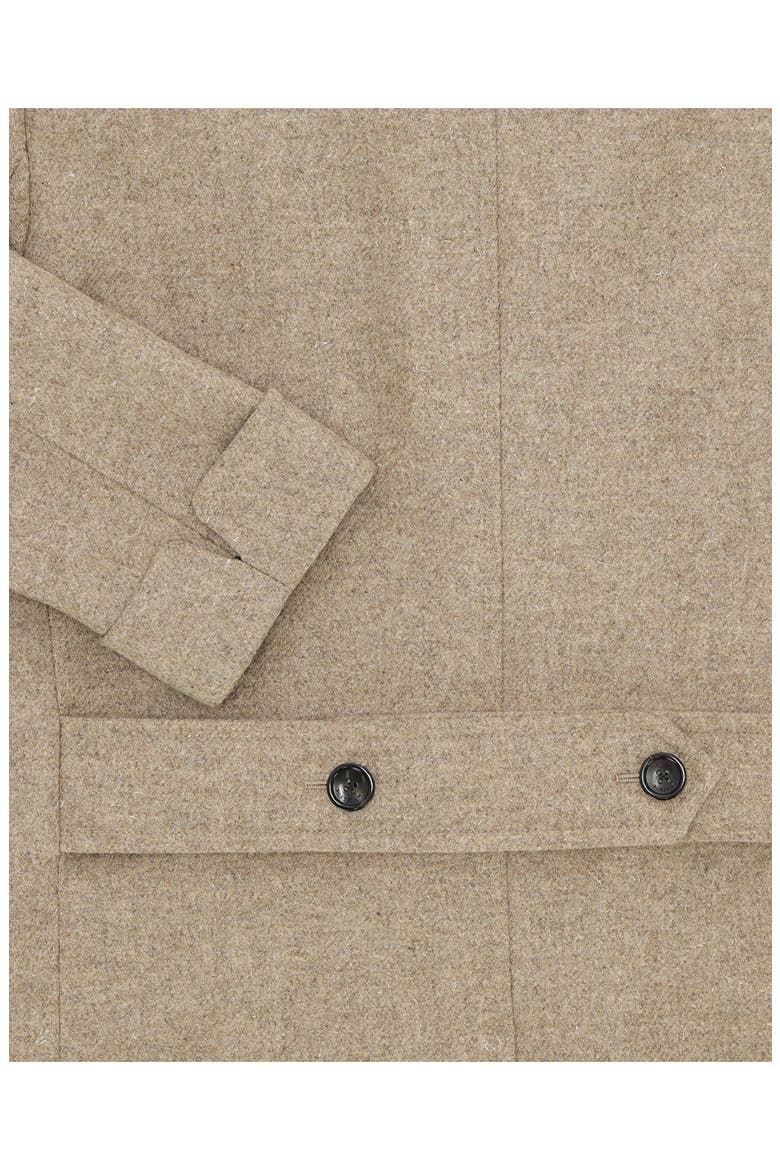Bogart Breasted Herringbone Coat, Alternate, color, Beige
