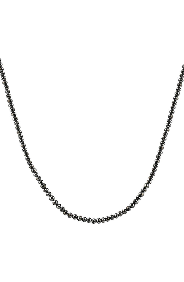 Bliss Diamond 33Ct Black Diamond Necklace in 18K Gold 16" With 2" Extender, Alternate, color, 