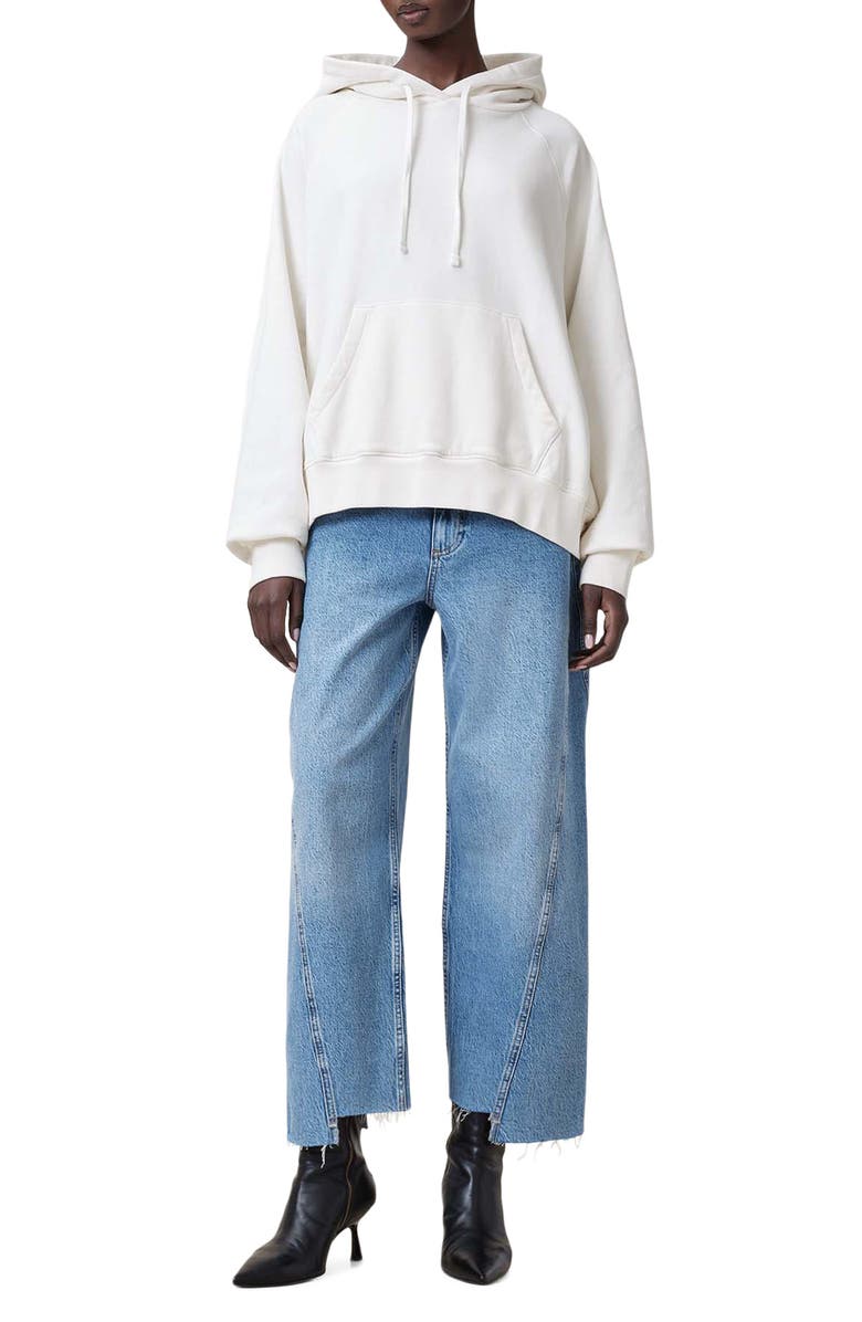 AllSaints Fuse Talon Oversize Hoodie, Alternate, color, Ashen White