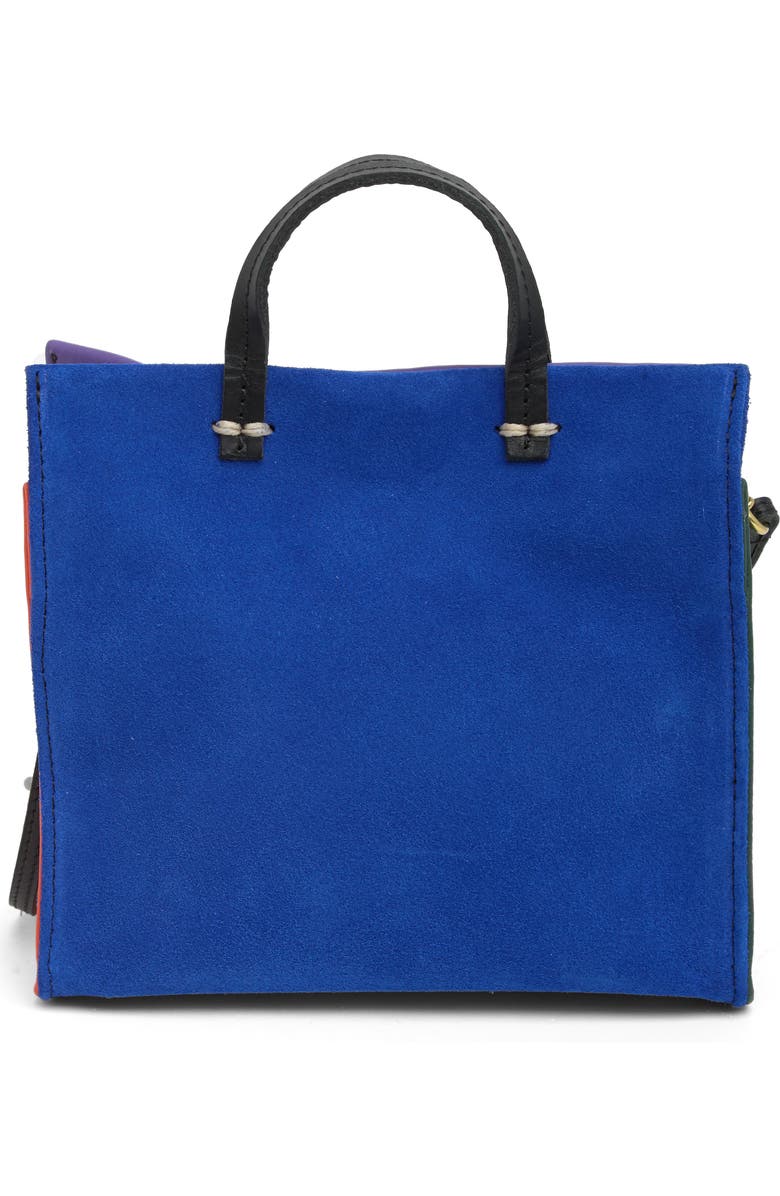 Clare V. Simple Leather Colorblock Bebe Satchel, Main, color,