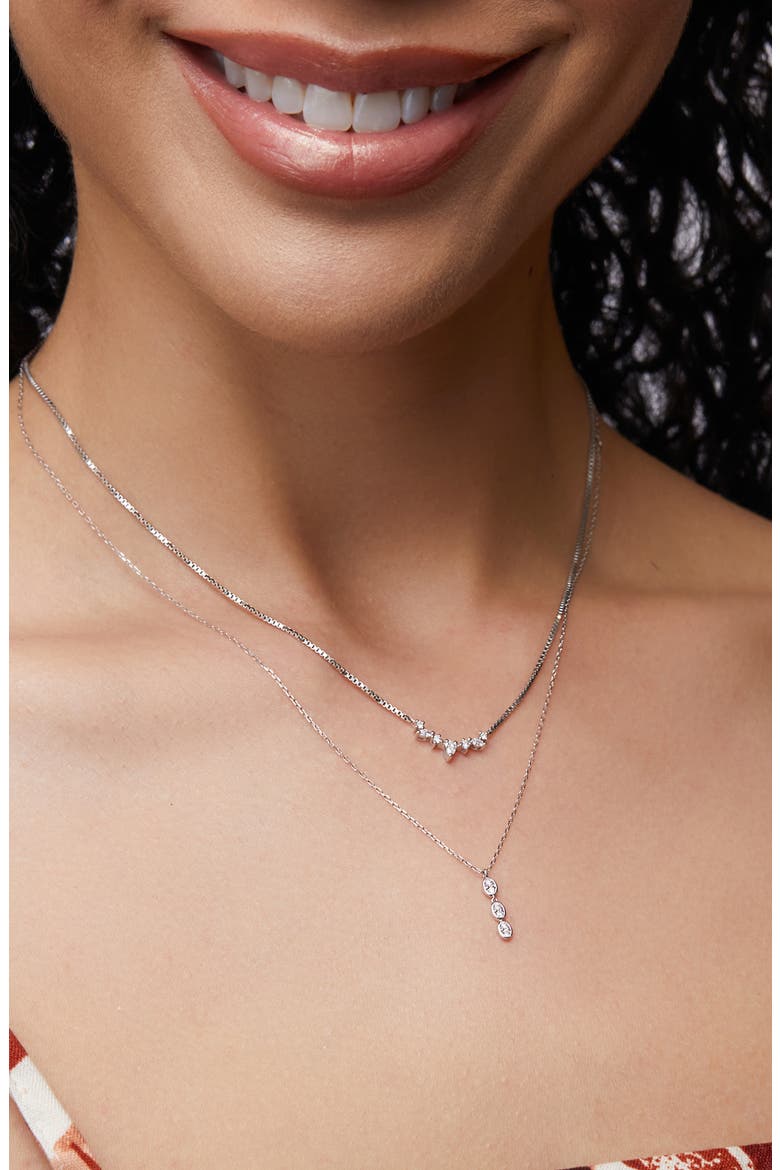 Getty Diamond Pendant Necklace (Nordstrom Exclusive), Alternate, color, 18KW