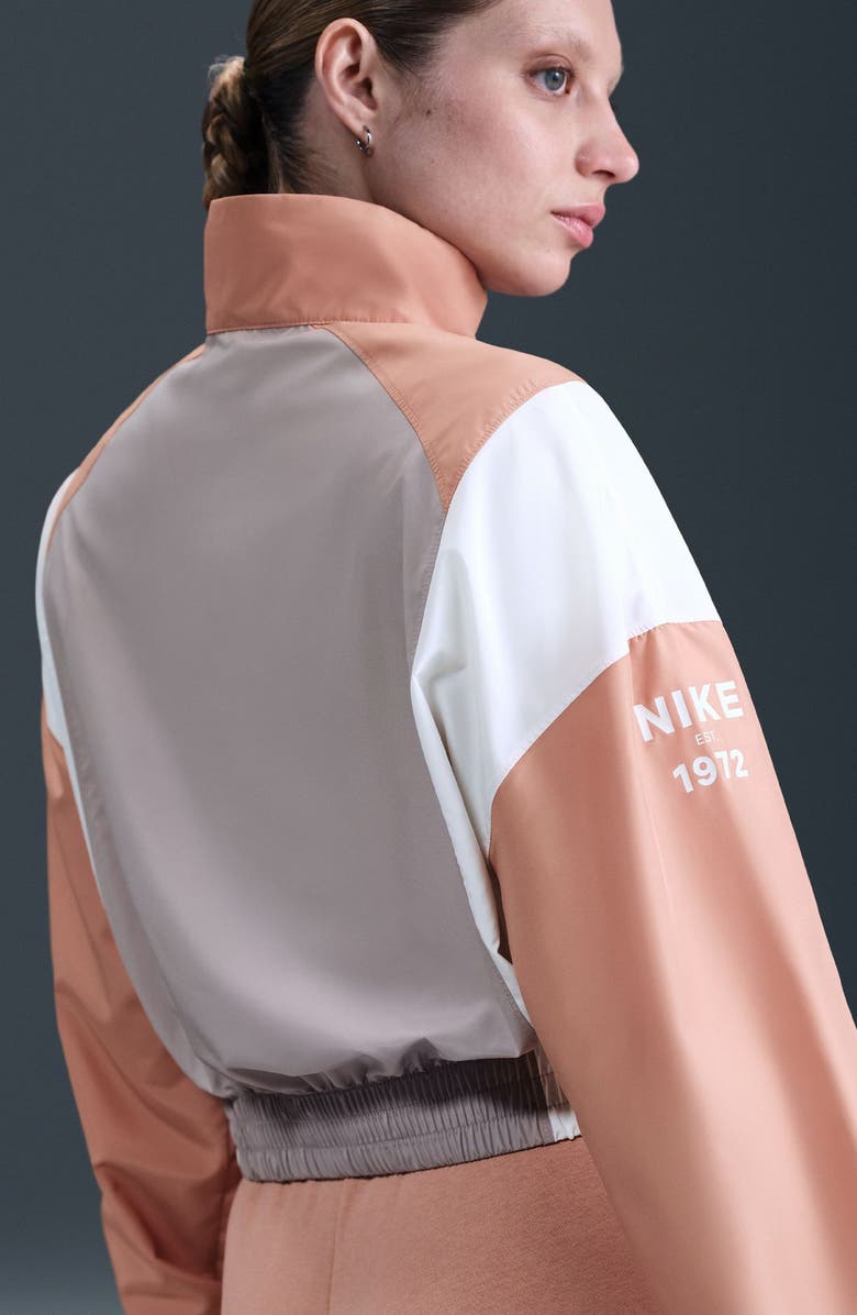 Nike Sportswear Woven Pullover Top, Alternate, color, College Grey/ Rose Gold/ Sail