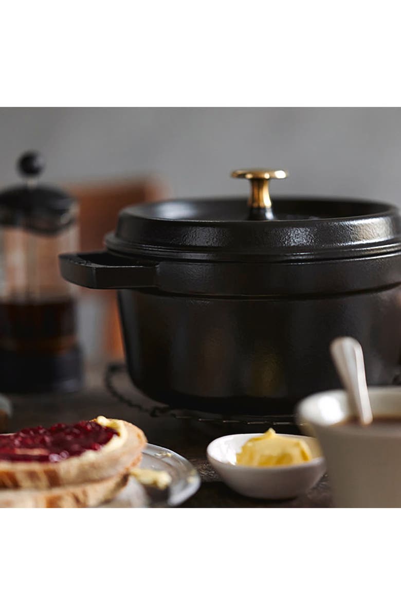 Staub 2.75-Quart Enameled Cast Iron Dutch Oven, Alternate, color, Matte Black