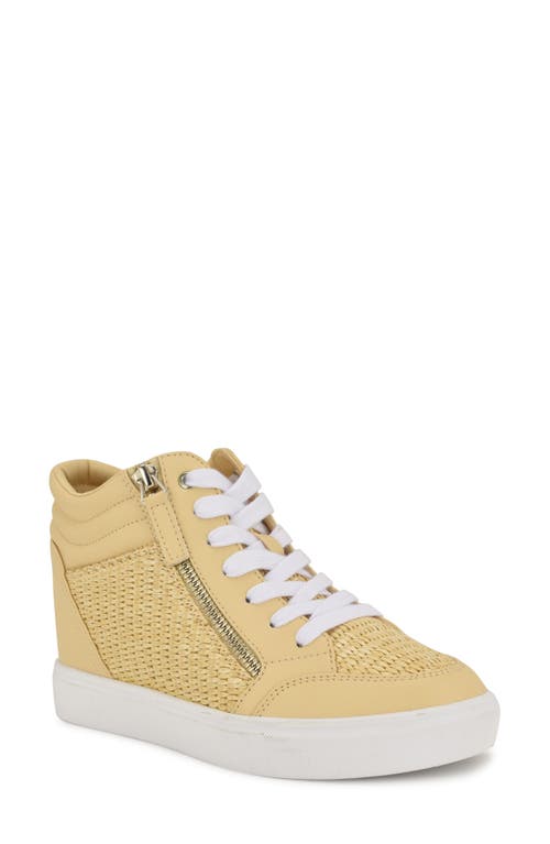 Nine West Tons Lace-up Wedge Sneaker In Light Natural