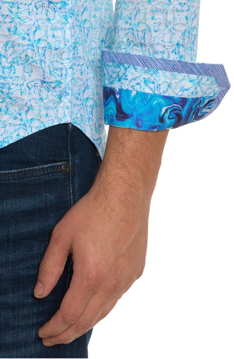 Robert Graham Impression Stretch Cotton Button-Up Shirt, Alternate, color, 
